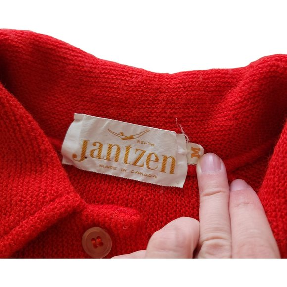 Janzten red orange mohair blend cardigan - Picture 8 of 10